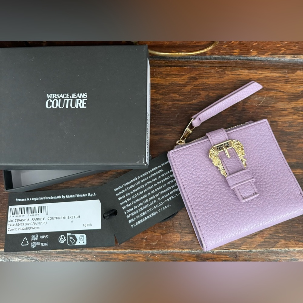 BEAUTIFUL LAVENDER SMALL WALLET BY VERSACE COUTURE